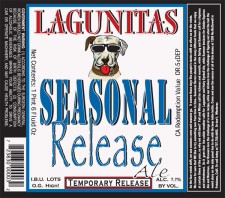 Lagunitas Seasonal Bombers Label