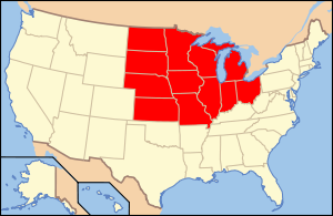 Map of the Midwest