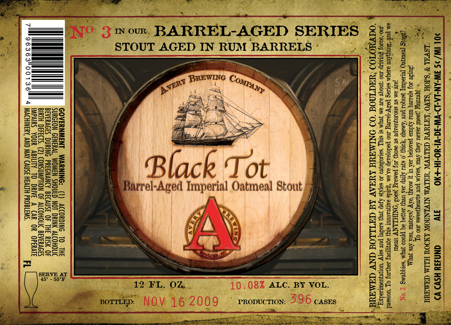 Avery Brewing Barrel-aged Series Black Tot