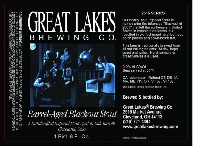 Great Lakes Barrel Aged Blackout Stout