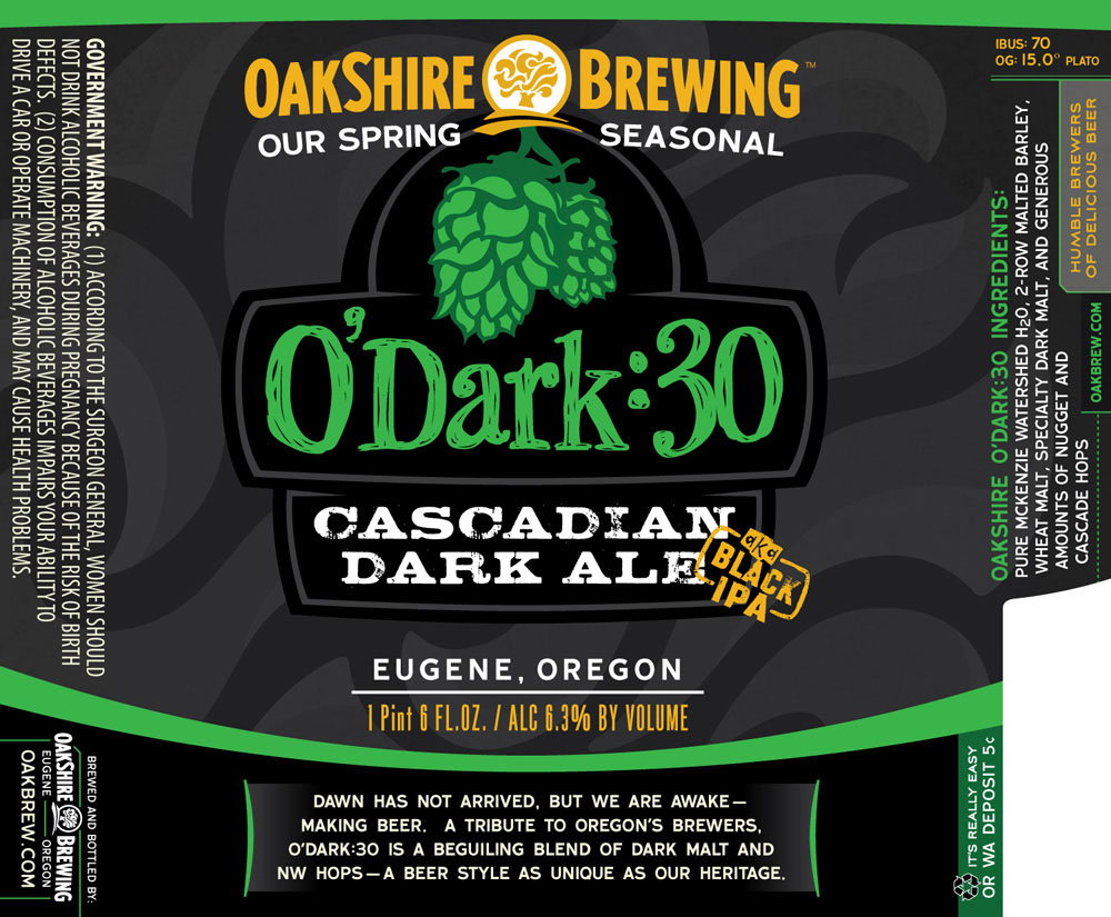 Oakshire Brewing Releases a Cascadian Dark Ale for Spring!