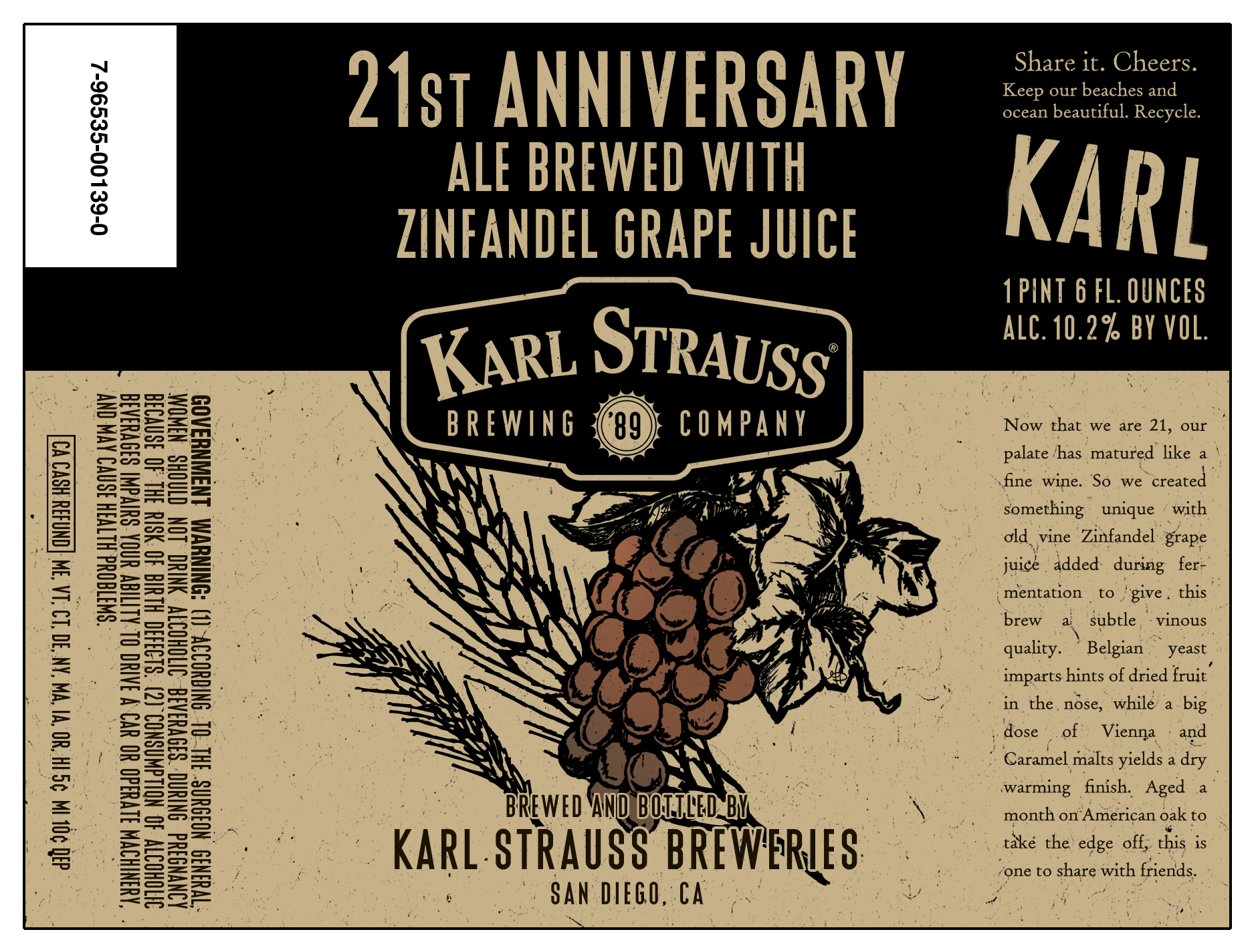 Karl Strauss 21st Anniversary Ale