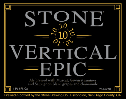 Stone 10.10.10 Vertical Epic Ale