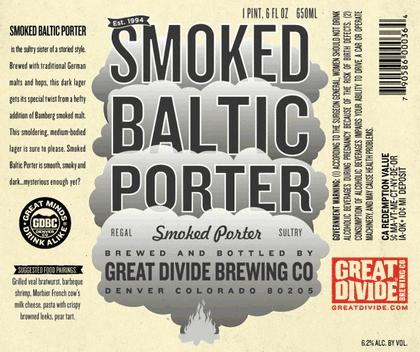 Great Divide Smoked Baltic Porter