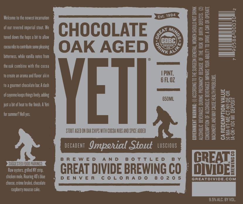 Great Divide Chocolate Oak Aged Yeti