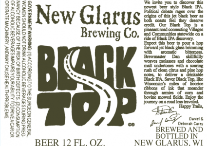 New Glarus Black Top IPA