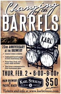 Karl Strauss - Changing of the Barrels - 23rd Anniversary