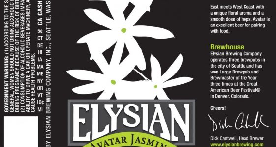 Elysian Avatar Jasmine IPA Elysian Avatar Jasmine IPA