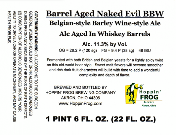 Hoppin Frog Barrel Aged Naked Evil BBW