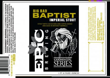 Epic Brewing - Big Bad Baptist Imperial Stout
