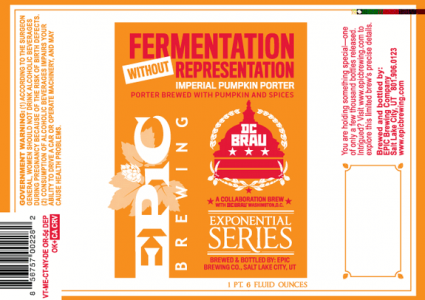 Epic DC Brau Fermentation without Representation Imperial Pumpkin Porter