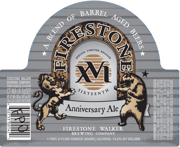 Firestone Walker XVI Anniversary Ale (Label)