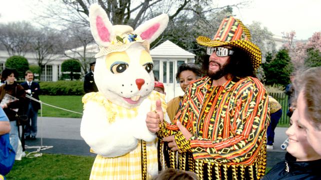 Macho Man Randy Savage and Easter Bunny