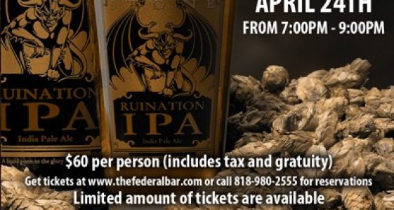 Stone Brewing Co. Beer Dinner At Federal Bar