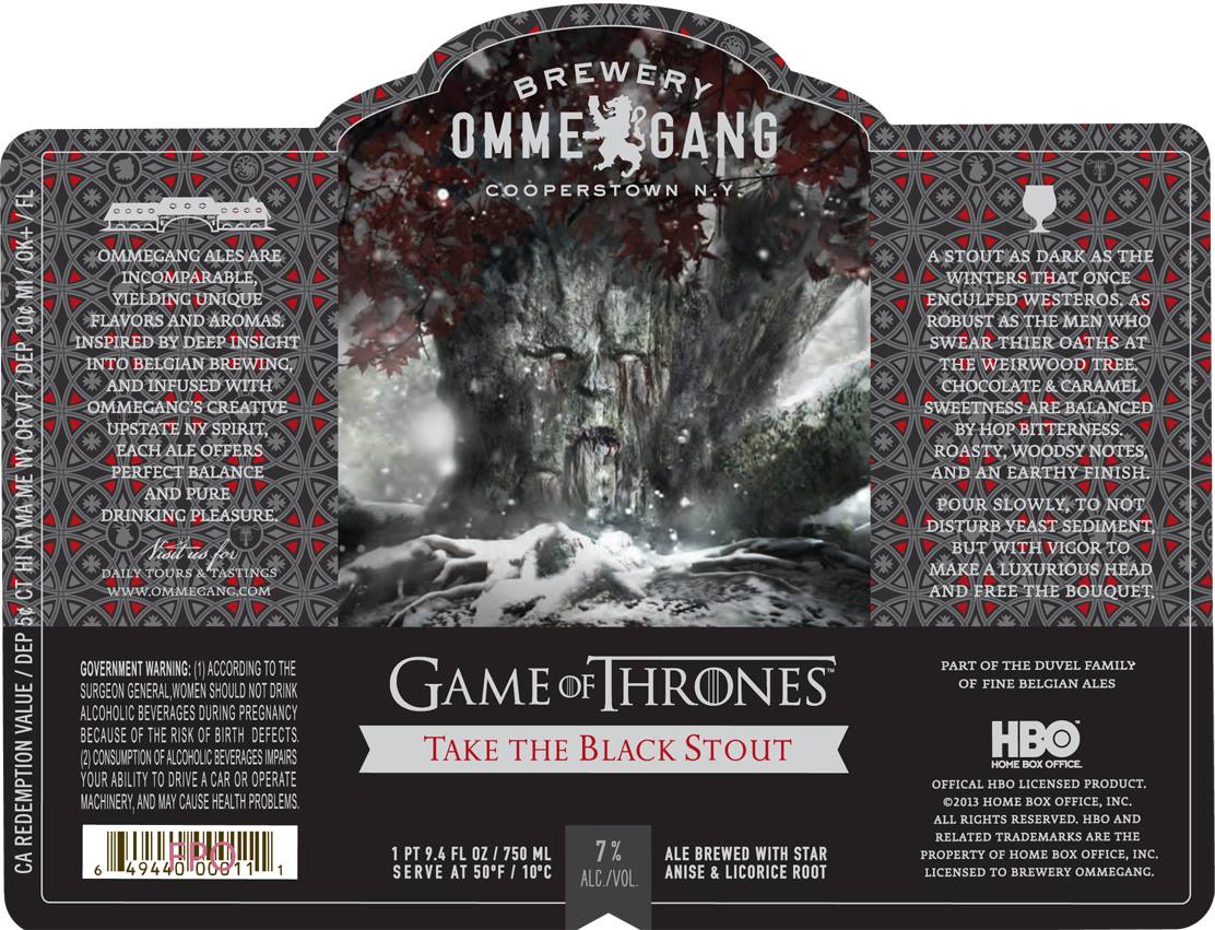 Ommegang Game of Thrones Take The Black Stout