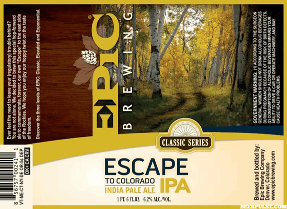 Epic Brewing - Escape To Colorado IPA