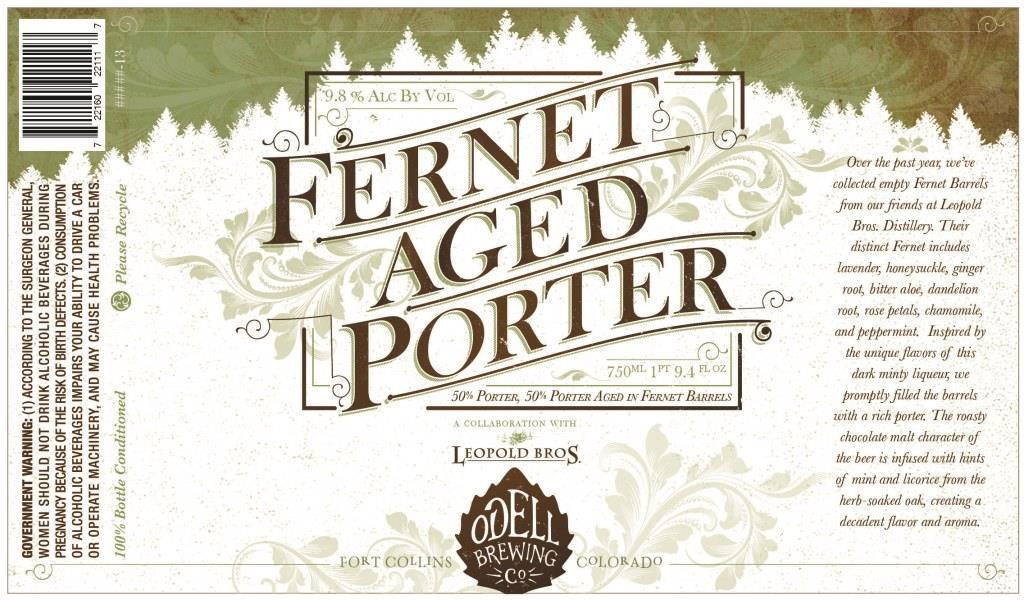 Odell Brewing Introduces Fernet Aged Porter