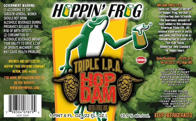 Hoppin Frog Hop Dam Triple IPA