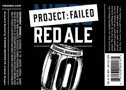10 Barrel Project Failed Red Ale