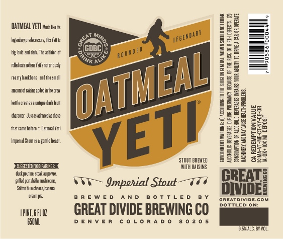 Great Divide Oatmeal Yeti