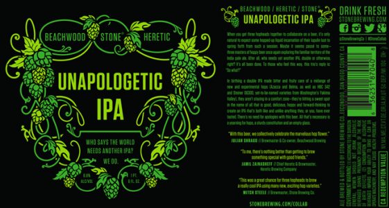 Beachwood Stone Heretic Unapologetic IPA