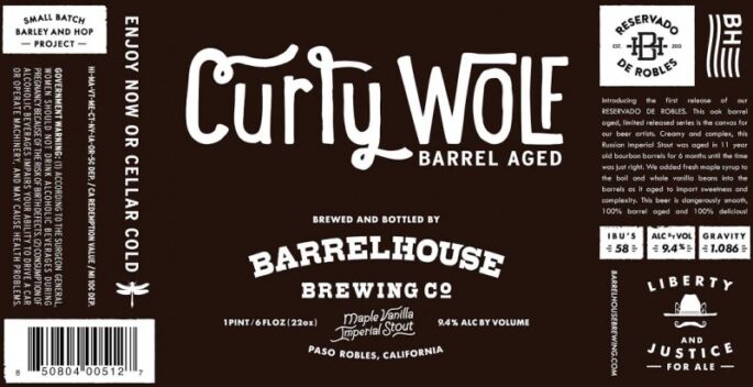 BarrelHouse Brewing - Curly Wolf (label)