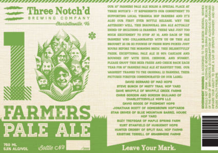 Three Notch'd Brewing - 10* Farmers Pale Ale