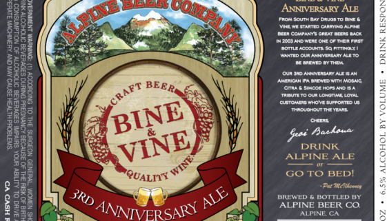Alpine Beer Co. - Bine & Vine 3rd Anniversary Ale