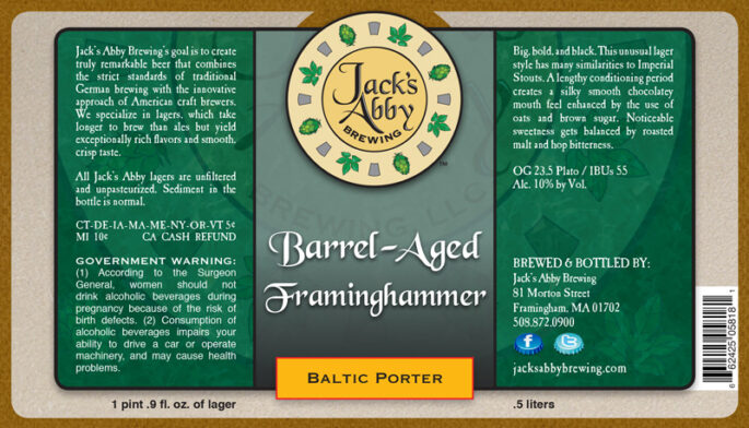 Jacks Abby Barrel Aged Framinghammer