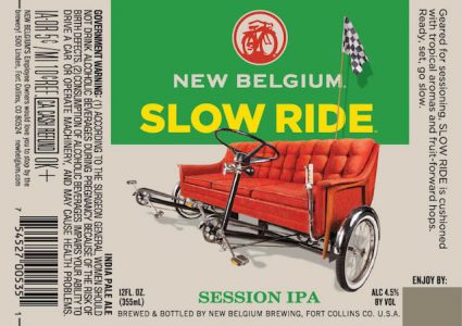New Belgium Slow Ride Session IPA Bottle Label