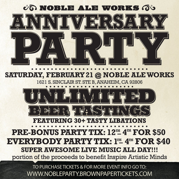 Noble Ale Works 4th Anniversary