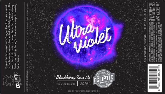 Ecliptic Brewing Ultraviolet Blackberry Sour Ale