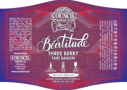 Council Brewing Three Berry Beatitude