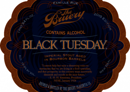 The Bruery Black Tuesday 2015 Label