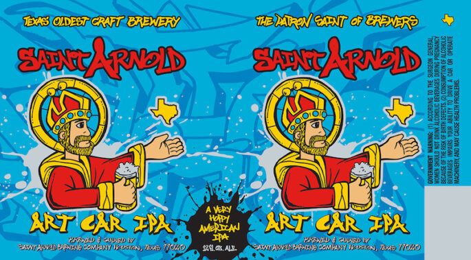 Saint Arnold Art Car IPA Can Label