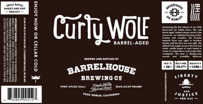 BarrelHouse 2016 Curly Wolf