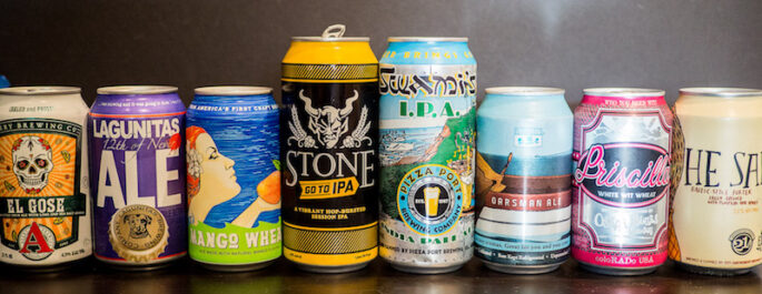 Cans of Craft Beer