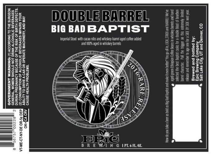 Epic Brewing Double Barrel Big Barrel Baptist