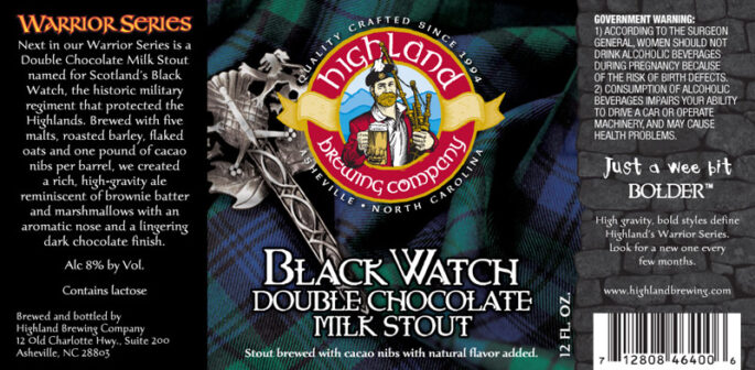 Highland Brewing Black Watch Double Chocolate Milk Stout