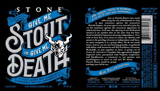 Stone Give me Stout or Give Me Death