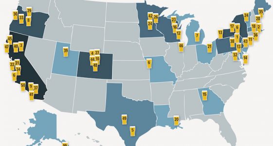 Top 50 Craft Breweries Map