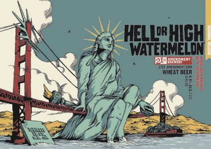 21st Amendment Hell or High Watermelon Can Label
