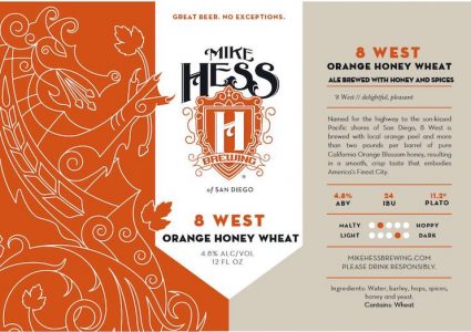 Mike Hess 8 West Orange Honey Wheat