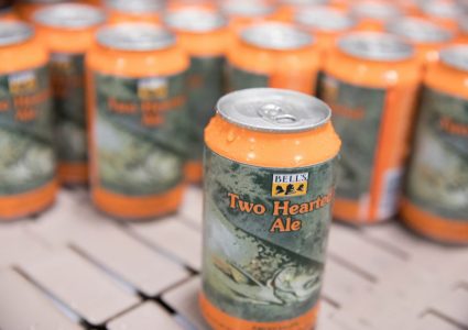 Two Hearted 12 oz cans on the line