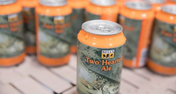 Two Hearted 12 oz cans on the line