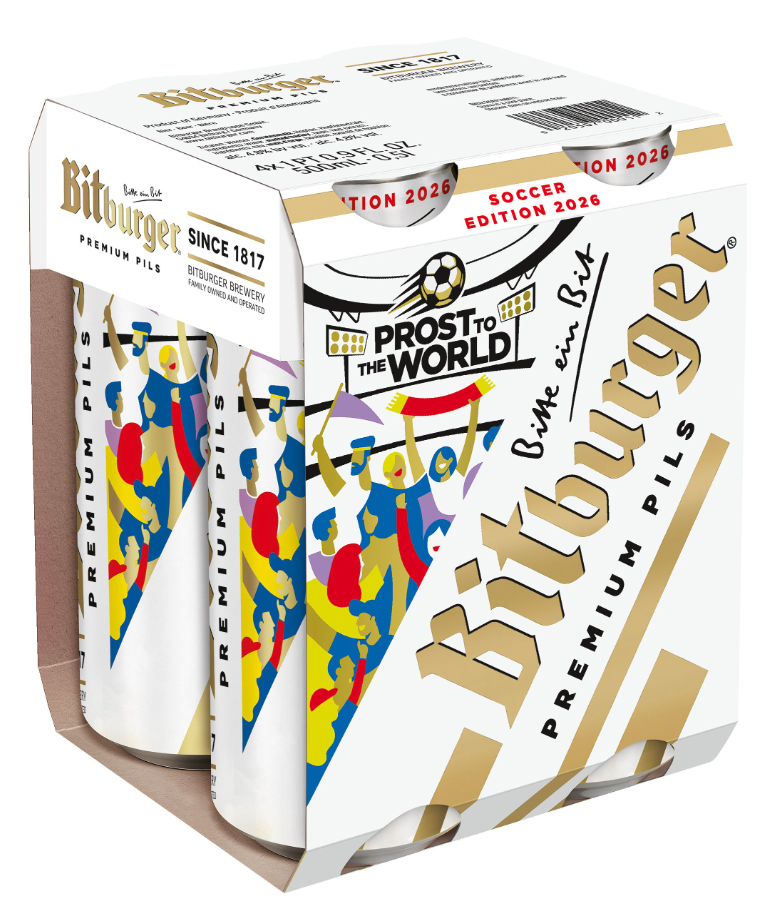 Bitburger Unveils Soccer Cans Ahead of Global Matches