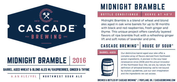 Cascade Brewing - Midnight Bramble (Label)