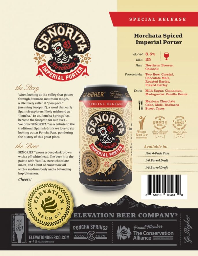 Elevation Beer Co - Señorita Imperial Porter