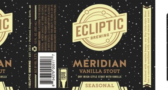 Ecliptic Brewing - Meridian Vanilla Stout (can)