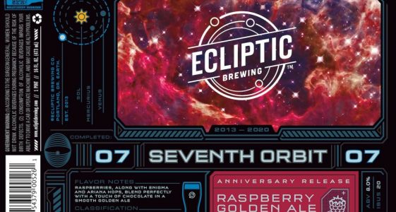 Ecliptic Brewing Introduces Seveth Orbit: Raspberry Golden Ale with Chocolate Ecliptic Seventh Orbit Raspberry Golden Ale